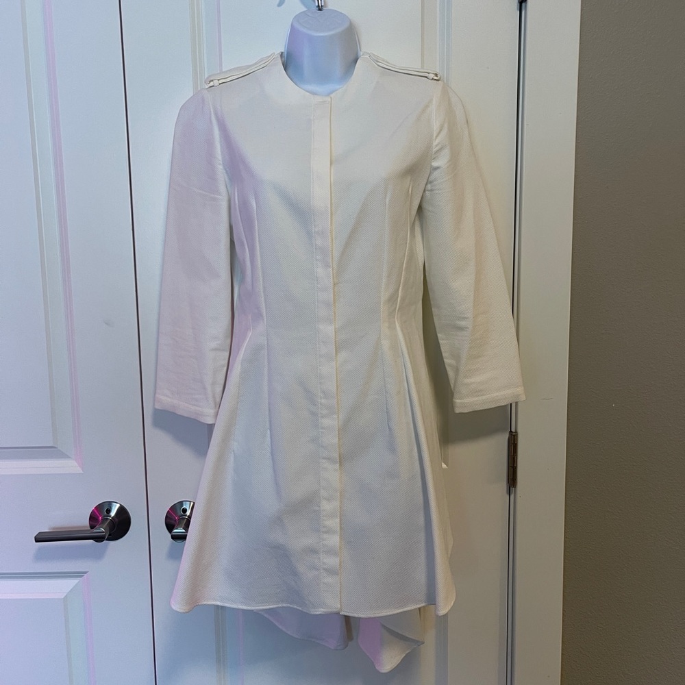 Alexander McQueen Mock Neck Fit Flare Mini Dress Size 40